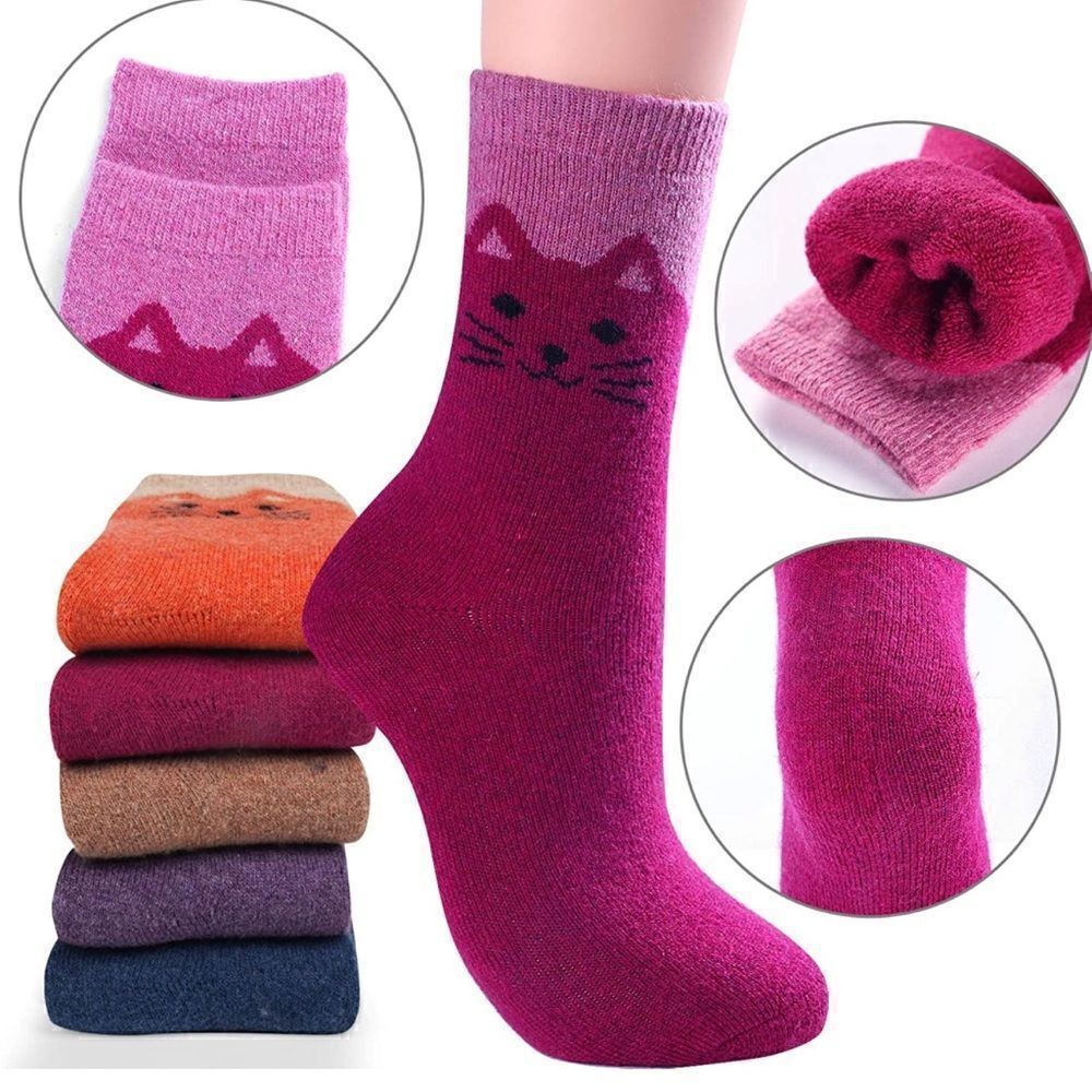 Multi-colored cat socks    - Picture 3 of 7